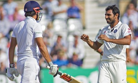 Alastair Cook feels the pain after India's last pair make England pay