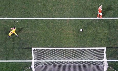 Did Ron Vlaar's penalty in World Cup semi-final cross the line