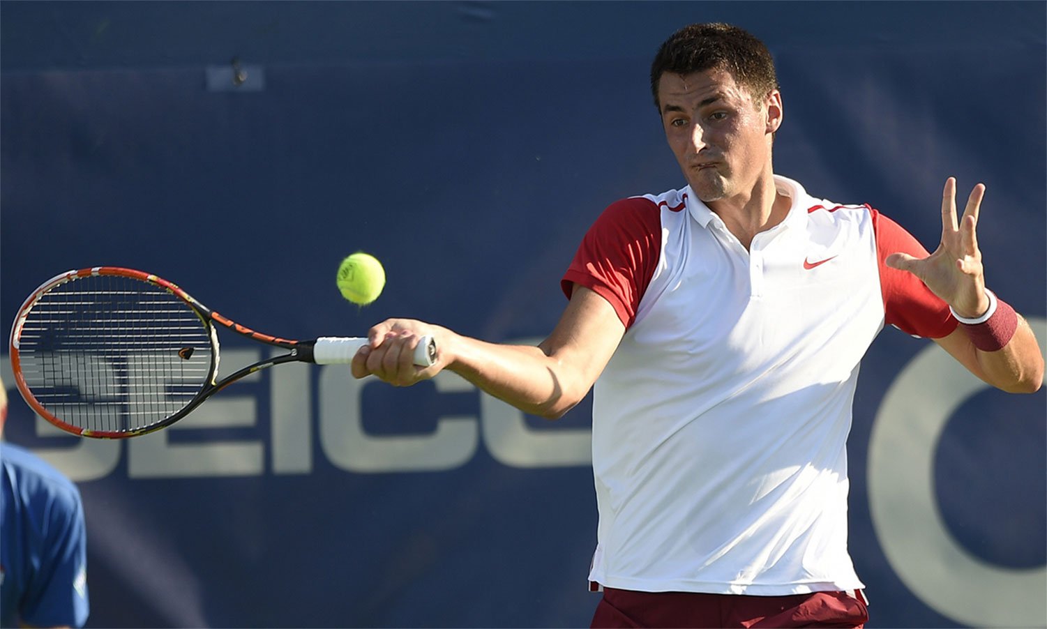 Self-defeating Bernard Tomic tries to give point to his Washington Open rival