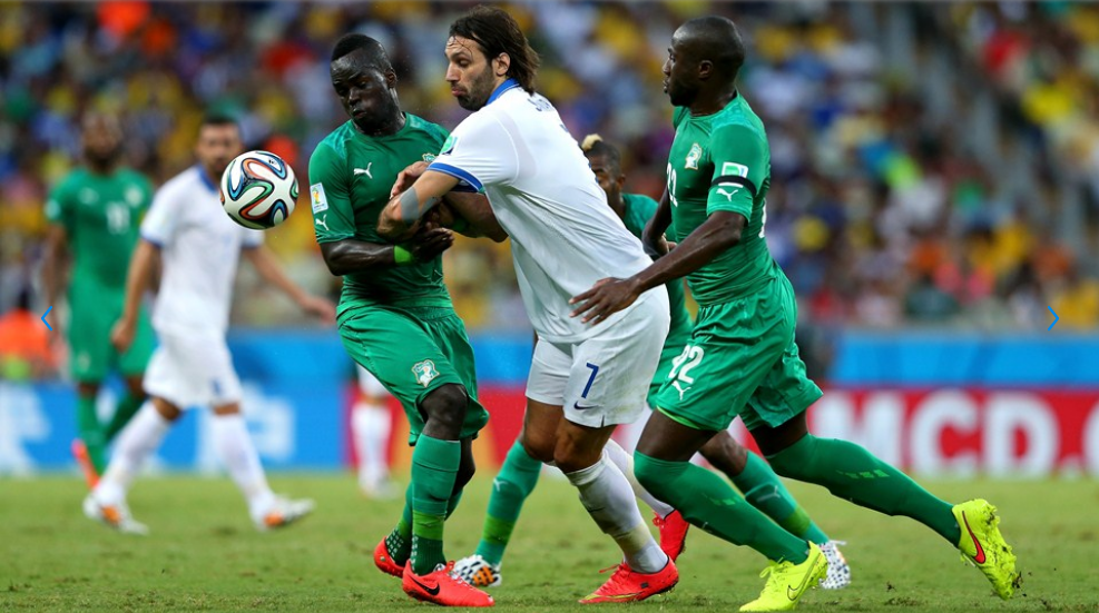 Greece advance with last-gasp penalty to deny Ivory Coast progress